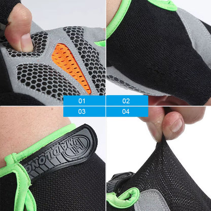 Silicone Anti-Slip Anti-Sweat Cycling Gloves Men Women Half Finger Gloves Breathable Anti-Shock Sports Bike Bicycle Glove D40